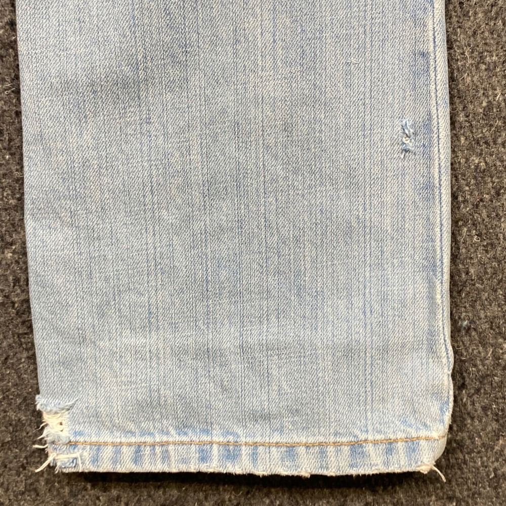 American Eagle Jeans 4 Regular Womens Light Blue Distressed Bootcut Low Rise - Picture 8 of 14